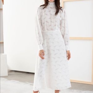 NWOT Jacquard Midi Dress